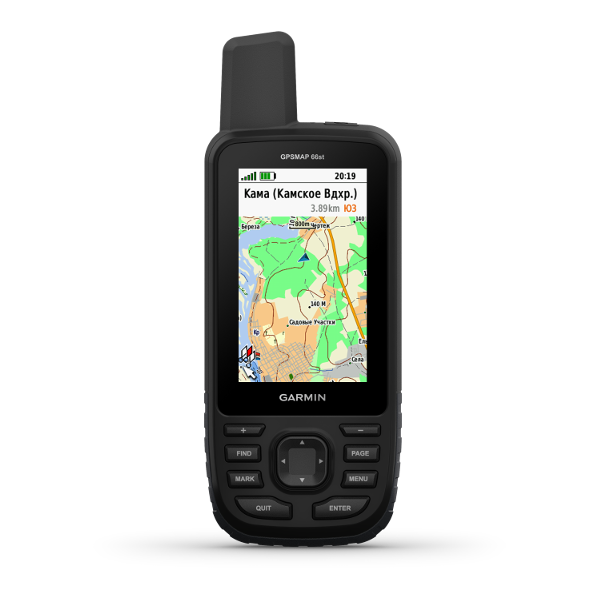GPSmap 66st - кнопочный навигатор с топокартой, внешней антенной, электронным компасом и барометром