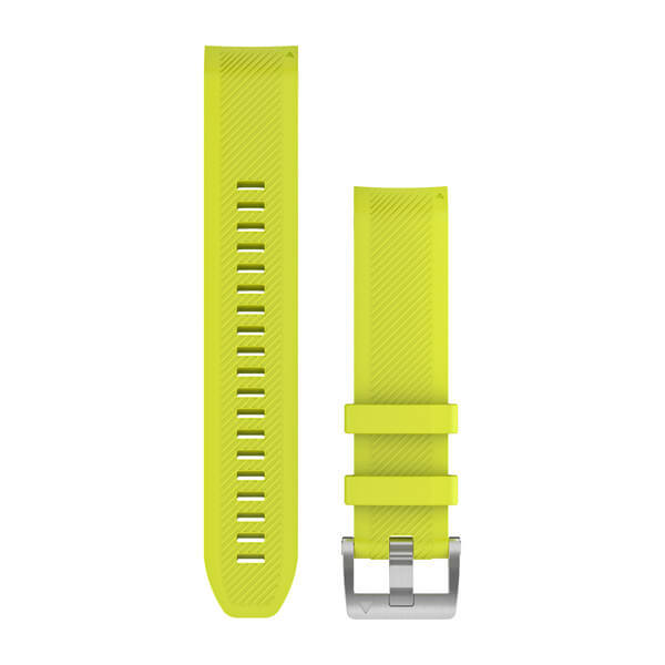 Ремешок сменный QuickFit 22 мм (силиконовый) желтый, серебристая застежка