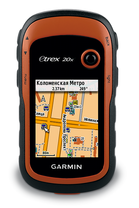 eTrex 20x - доступный кнопочный навигатор с картой