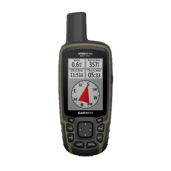 GPSmap 65s - кнопочный навигатор с несколькими полосами/системами GNSS, электронным компасом и барометром