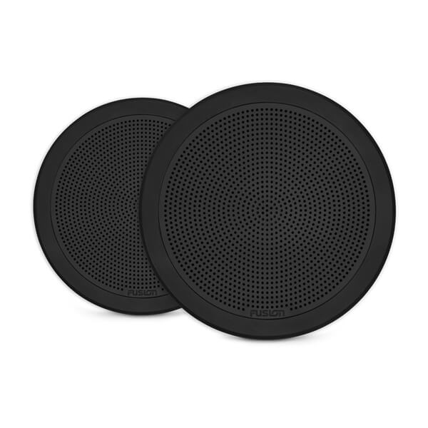 Fusion® FM Series Marine Speakers – круглые черные морские динамики 7.7" 200 Вт с монтажом заподлицо