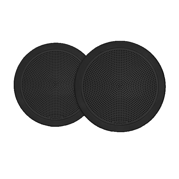 Fusion® FM Series Marine Speakers – круглые черные морские динамики 6.5" 120 Вт с монтажом заподлицо