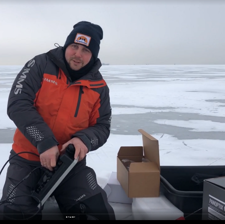 Подлёдная ловля судака с комплектом Panoptix Ice Fishing kit 