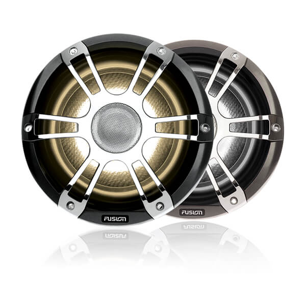 Fusion® Signature Series 3 Marine Speakers – коаксиальные морские динамики «спортивный хром» 8,8" 330 Вт со светодиодной иллюминацией CRGBW