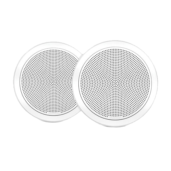 Fusion® FM Series Marine Speakers – круглые белые морские динамики 6.5" 120 Вт с монтажом заподлицо
