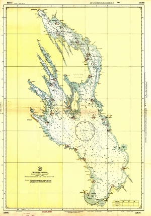 Карта глубин Онежского озера