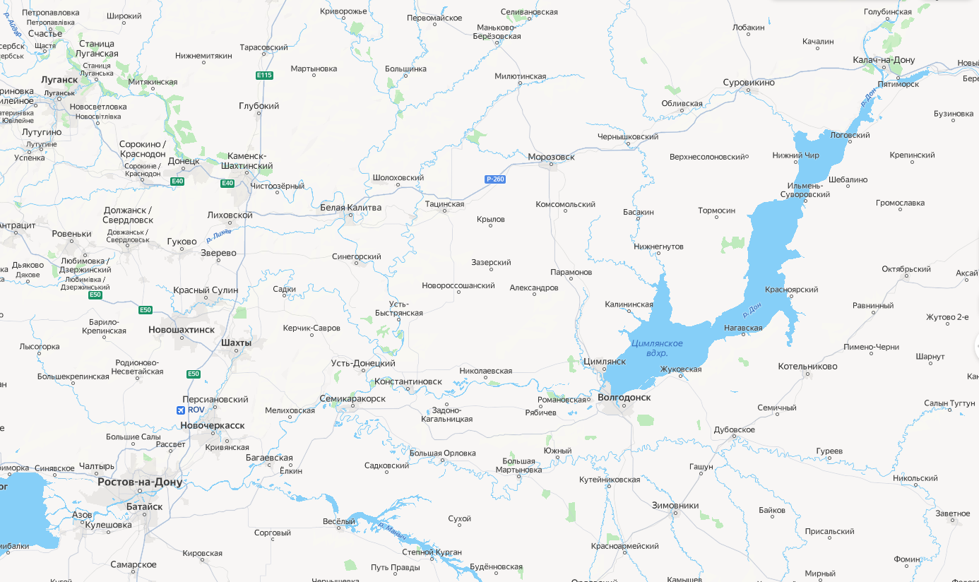 Карта глубин реки Дон и Цимлянского водохранилища
