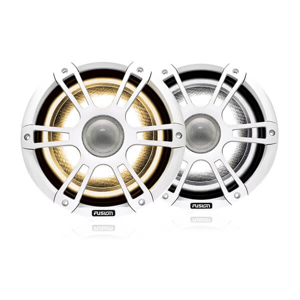 Fusion® Signature Series 3 Marine Speakers – коаксиальные морские динамики «спортивный белый» 6,5" 230 Вт со светодиодной иллюминацией CRGBW