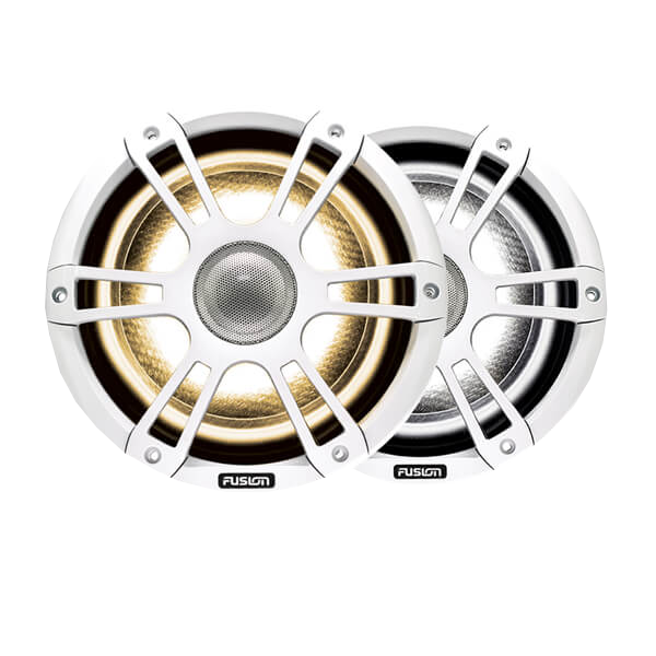 Fusion® Signature Series 3 Marine Speakers – коаксиальные морские динамики «спортивный белый» 7,7" 280 Вт со светодиодной иллюминацией CRGBW