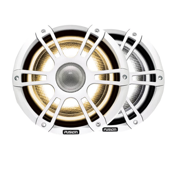 Fusion® Signature Series 3 Marine Speakers – коаксиальные морские динамики «спортивный белый» 8,8" 330 Вт со светодиодной иллюминацией CRGBW