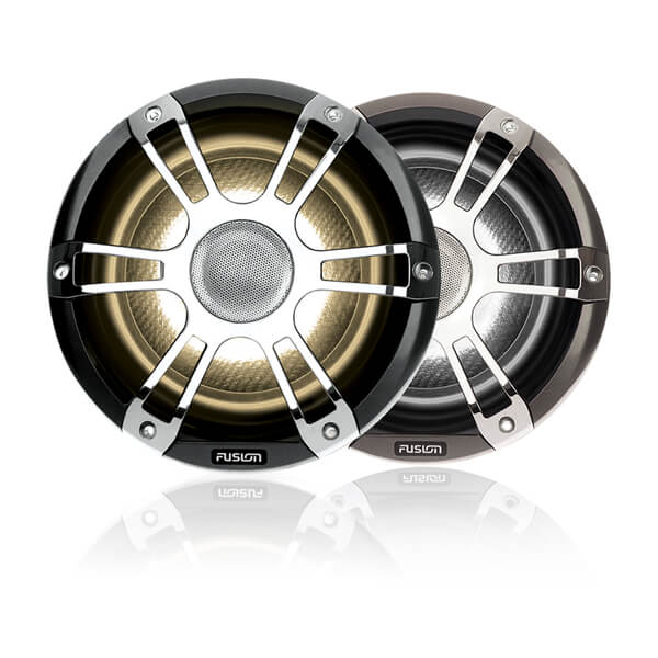 Fusion® Signature Series 3 Marine Speakers – коаксиальные морские динамики «спортивный хром» 7,7" 280 Вт со светодиодной иллюминацией CRGBW